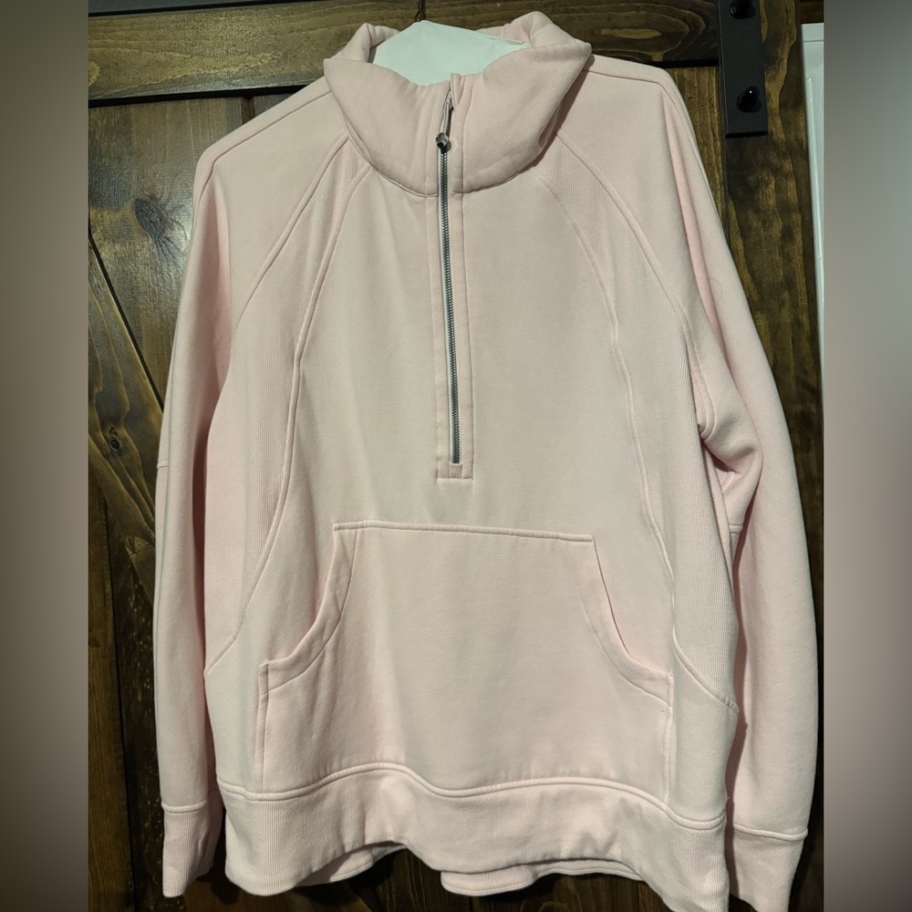 Lululemon Scuba Soft Pink 1/2 zip Sweatshirt